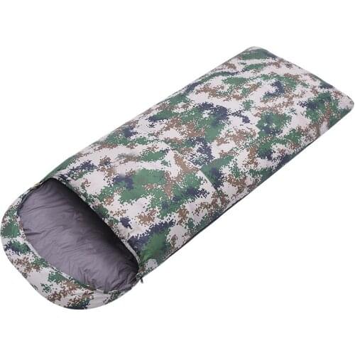 220*80CM Duck Down Sleeping Bag Outdoor Adult Autumn Winter Stitchable Envelope Type Camouflage Sleeping Bag Camping Equipment