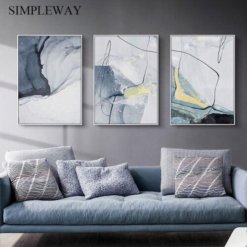 Marble Texture Abstract Canvas Poster Nordic Modern Style Print Wall Painting Contemporary Art Decorative Picture Home Decor