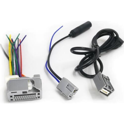 Biurlink Car Radio USB Adapter Antenna Wiring Harness Cable For Mitsubishi Honda Stereo