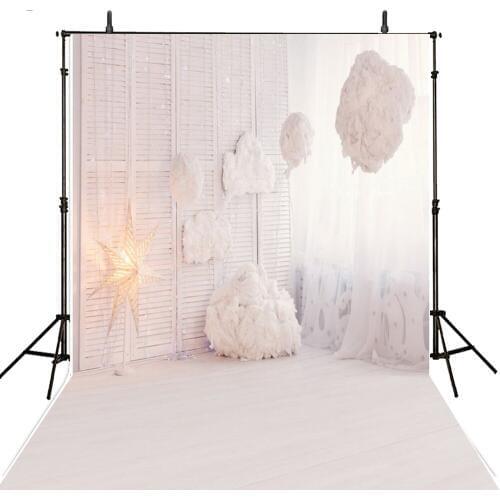 White Wedding Photography Backdrop Curtain Room Newborn Background vinyl Digital Printing Cloth Backdrops for Photo studio