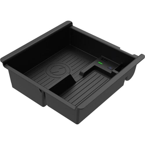 Fast Charging Plate For Toyota Tacoma 2016-2021 Car Central Armrest Storage Box Accessories Phone Wireless Charger Holder 10W