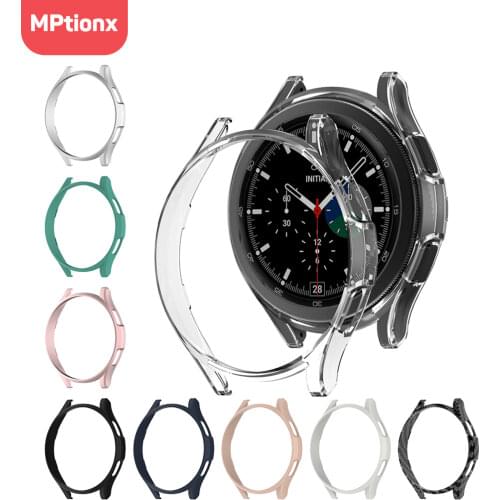 Watch Cover for Samsung Galaxy Watch 4 Classic 42mm 46mm,PC Matte Case All-Around Protective Bumper Shell for Galaxy Watch 4