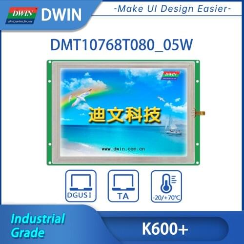 DWIN TFT LCD Display 8.0 Inch 1024*768 HMI Touch Screen Panel 65K Colors Intelligent UART LCD Module