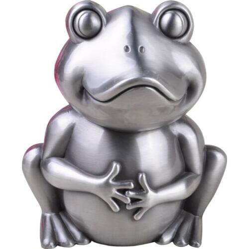 Europe Crafts frog piggy bank cash box for money Zinc alloy storage box Kids birthday gift home Decoration cash box SNG010