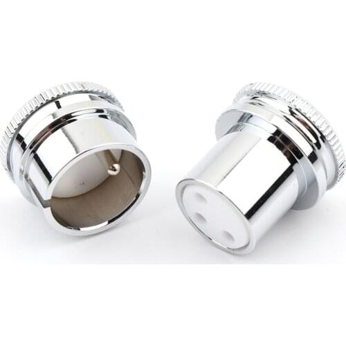 Hi End Noise Stopper Chrome Plated Copper XLR Plug Caps 1 Pair male+female XLR Plug caps hifi audio protective xlr plug