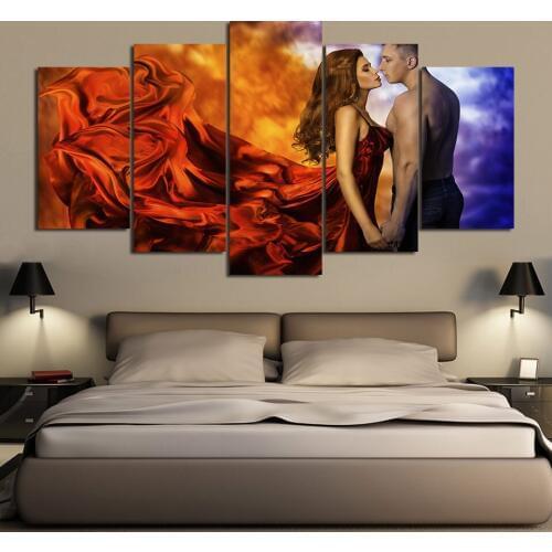 5pcs diy Diamond Painting Cross Stitch Sexy Couples Kissing full square Diamond Mosaic beaded Embroidery Rhinestones H368