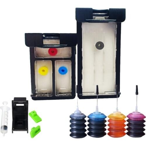 Einkshop 46XL Refillable Ink Cartridge Replacement for HP 46 Xl DeskJet 2020hc 2025hc 2520hc 2029 2529 4729 printer For hp46