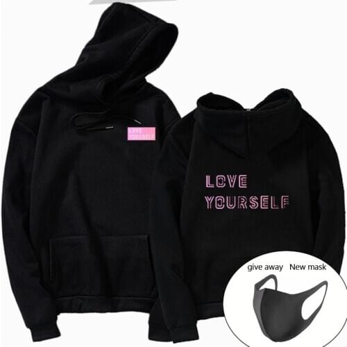 Kpop Love Yourself felpe roupas Sweatshirt Bangtan Hoodies & Sweatshirts Womens Clothing Round Neck Top Sweatshirt hoody