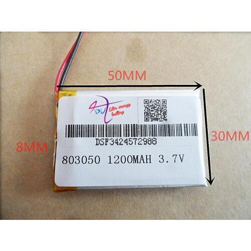 Best battery brand 3.7V polymer lithium battery 803050 digital products PSP GPS small pudding 1200mAH