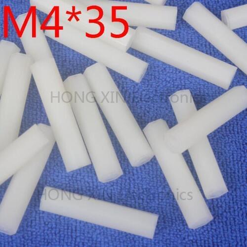 M4*35 white 1pcs Nylon Standoff Spacer Standard M4 Plastic Female-Female 35mm Standoff Repair accessory High Quality
