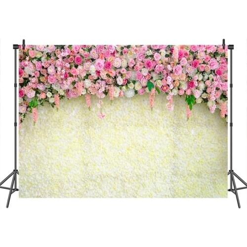 Neoback Blossom Rose Flowers Wedding Wall Baby kid Photography Backgrounds Custom Photographic Backdrops Props for Photo Studio