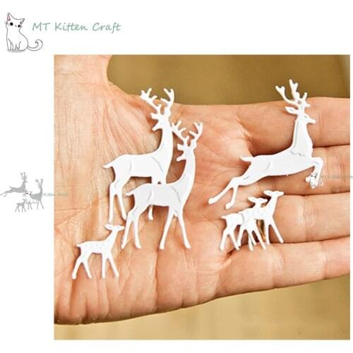 MT Craft 3pcs Deer Metal Cutting Dies Stencils DIY Scrapbooking Photo Album Decorative Embossing Paper Card Crafts Die Cut 2020