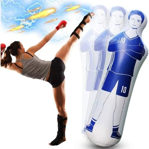 Inflatable Soccer Dummy Tumbler Goalkeepr Air Mannequin Free Kick Defender Wall Goalkeeper Defender Training for Children Adult