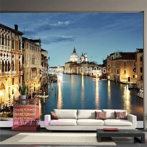 BeibehangVenice Night Seamless lotus sandstone relief Tv wall paper wallpaper Customize murals papel de parede photo wallpaper