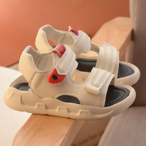 New 2020 Summer Velcro Boys' Shoes Korean Beach Shoes Lightweight Childrens Sandals