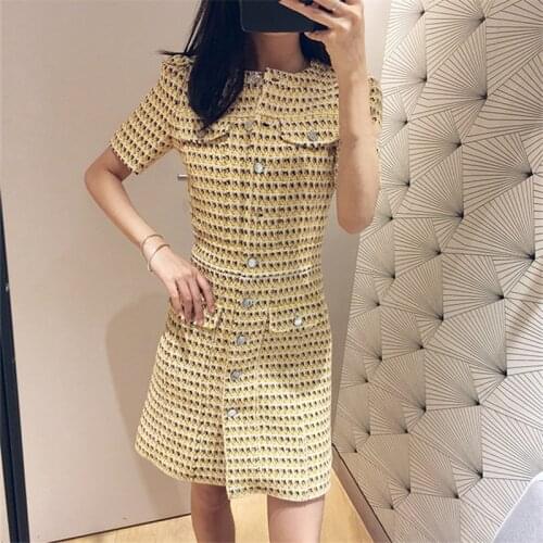 Maje autumn and winter dress 2020 new femininity Goddess Dress Small fragrance skirt super fairy Woven Dress