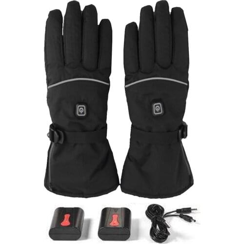 Electric Heated Gloves With Temperature Adjustment Lithium Batteries Heating Gloves For Motorcycle Cycling Skiing Hiking Climbin