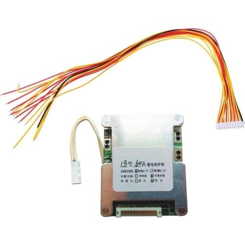 13S 48V 60A Battery Protection Board Li-Ion Cell Battery BMS PCB Equalizer Board
