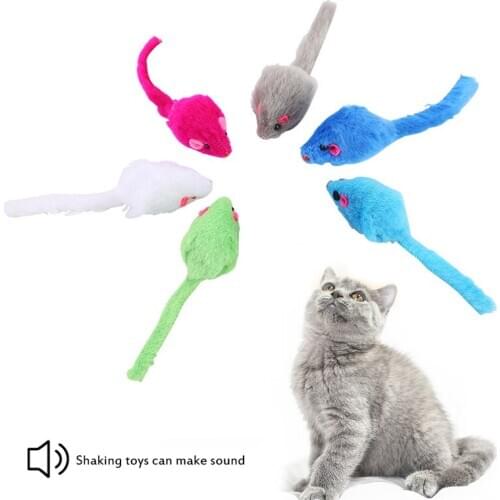 Plush Mice Palying Toy For Cat Scratch Bite Resistance Interactive False Mouse Toy For Cat Kitten Pet Toy Soft Funny Palying Toy