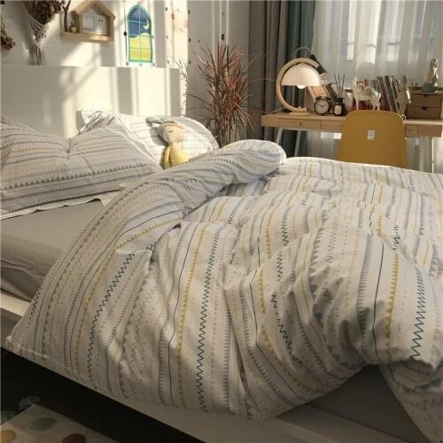 Modern Simple Geometric Bedding Set,nordic Fashion Cotton Twin Full Queen King Home Textile Bed Sheet Pillow Case Quilt Cover