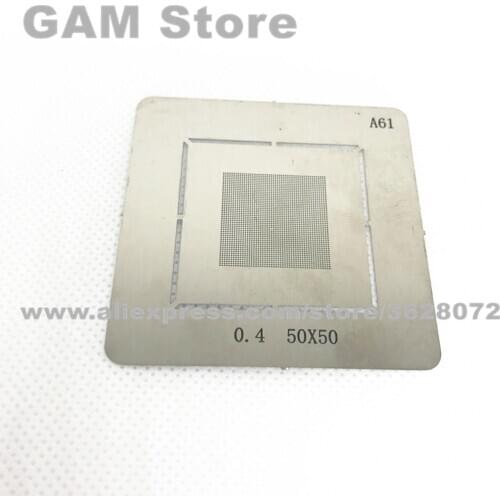 0.4 50x50 BGA Stencil Reballing IC Chip Pins Soldering BGA Direct Heating Template A61
