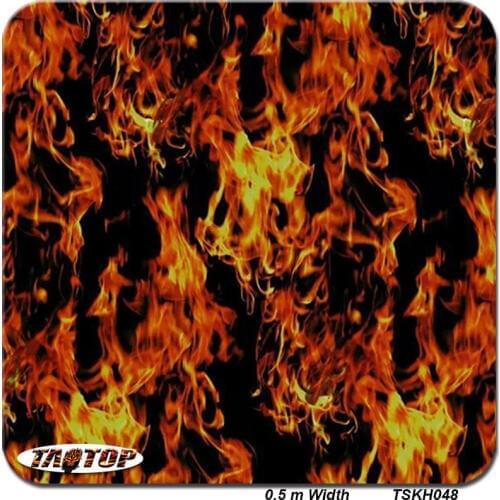 TSKD048 popular pattern flame orange Hydrographic Film PVA Water Transfer Printing Film