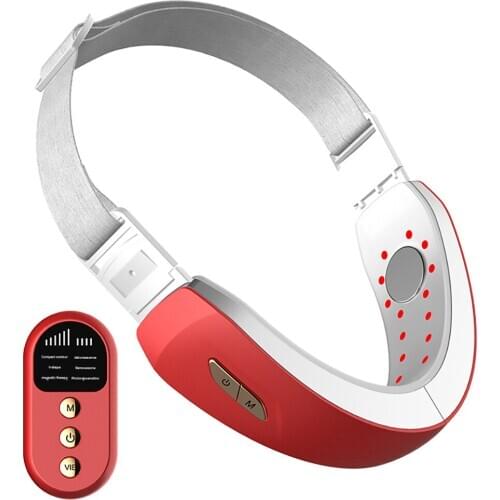 Ultrasonic Vibration V Face Lifting Instrument Masseter Tightening Belt Care Light Face Skin Red Blu-ray Beauty Instrument