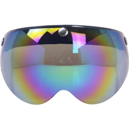 Universal Windproof 3-Snap Motorcycle Helmet Visor Front Flip Up Visor Wind Shield Lens For Motorcycle Helmet Sunglasses