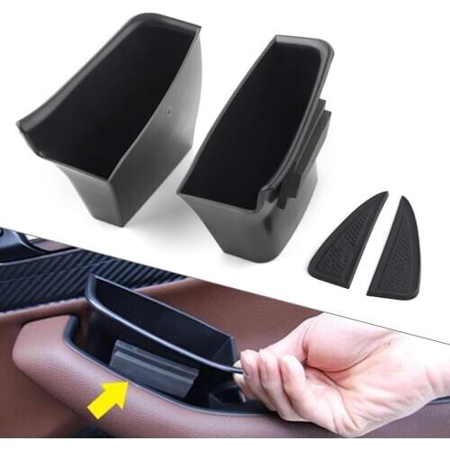 2PCS Car Rear Door Storage Box Organizer Container Holder For Audi Q7 2016-2018 Left Drive