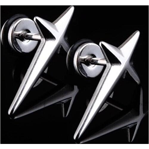Cross Earrings Women Stainless Steel Hip Hop Piercing Earrings Korean Fashion Jewelry 2021 Charms Earring Black Gifts for Woman