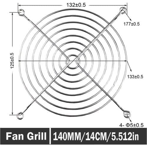 20PCS Gdstime 140mm CPU PC Cooling Fan Grill Metal Wire Finger Guards 14cm