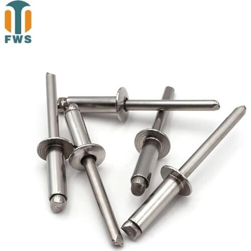 20PCS M3.2 M4 M4.8 5-11mm Multi Size GB12618.4DIN EN ISO15983 Stainless Steel Round Head Blind Rivets for Furniture Car Aircraft