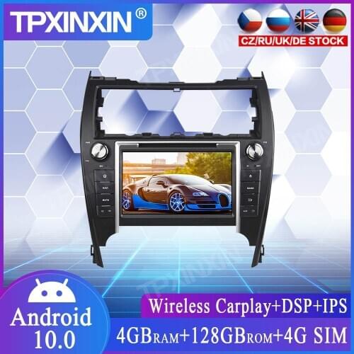4+128GB Android 10.0 For Toyota Camry 2012-2014 Car Multimedia Player GPS Navigation Head Unit Radio Audio Stereo Tape Recorder