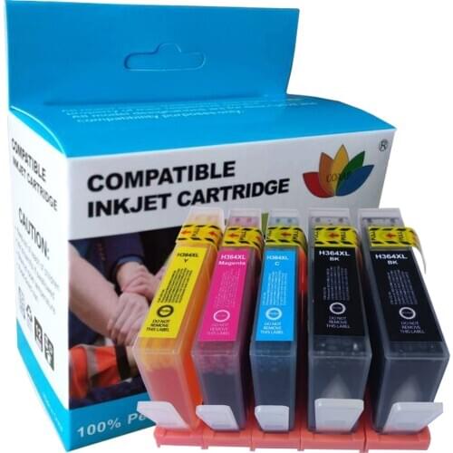 5PK Compatible HP 364 XL chipped Ink Cartridge for Photosmart Officejet 4610, Officejet 4620, Officejet 4622 Printer