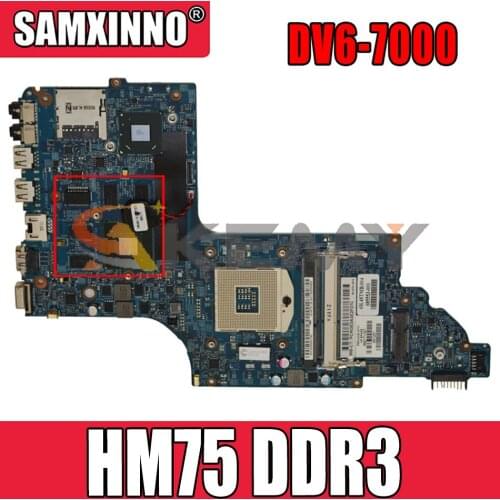 682174-501 682174-601 For HP Pavilion DV6-7000 Laptop Motherboard 11253-2 HM75 N13P-GT-A2 DDR3 Notebook Mainboard