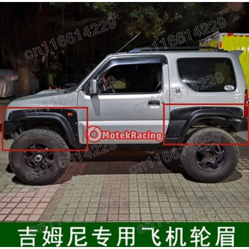 For Suzuki jimny JB23 JB33 JB43 2002-2018 Matte Black Wheel Eyebrow Round Arc Fender Mud Flaps Mudguards Splash Guards