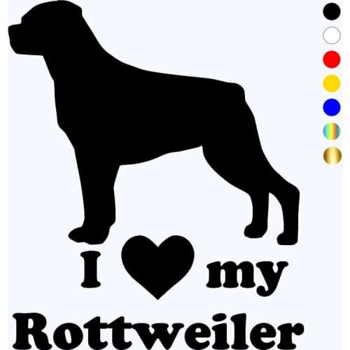 CK20032# I love my rottweiler funny vinyl car sticker reflective waterproof car decal stickers on car truck bumper rear window