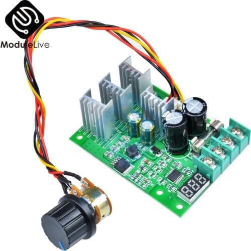 DC 6-60V 30A Adjustable PWM Motor Speed Controller Module Dimmer Current Regulator Speed Control Governer+Display