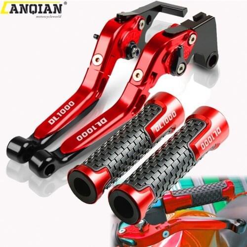 For SUZUKI DL1000 V-STROM 2002-2016 2015 2014 2013 2012 Motorcycle Accessories CNC Adjustable Brake Clutch Lever Handle Bar Grip