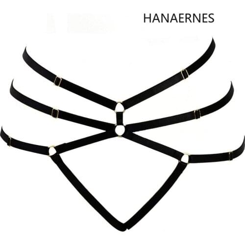 Women Body Harness Strappy Leg Garter Belt Waist Suspender Caged Punk Gothic Plus Size Elastic Dance Cosplay Fetish Wear