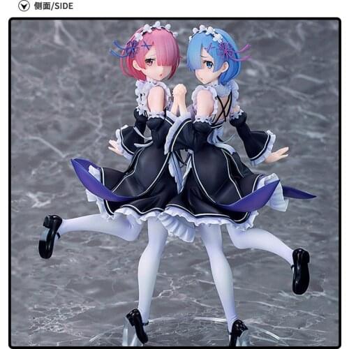 2PCS 25cm Re:Life In A Different World From Zero Rem Ram Action Figure PVC Collection Model toys brinquedos for christmas gift