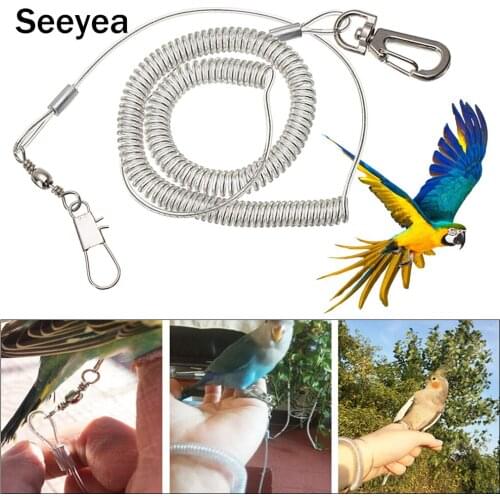 Parrot Flying Rope Bird Foot Ring Set Flight Training Rope Flexible Bird Chain Anti Bite Plastic Wire Rope Macaw Pet Supplies