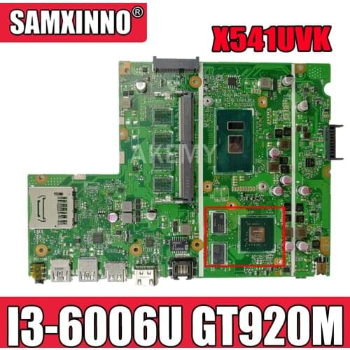 X541UVK X541UJ motherboard mainboard I3-6006U/AS GT920M/V2G For Asus X541UVK X541UV X541U F541U laptop motherboard100%Tested OK