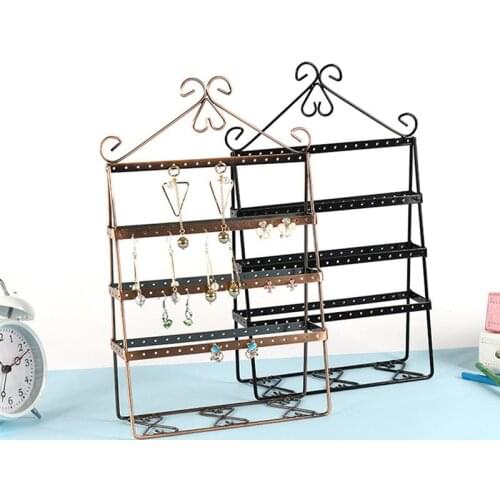 Metal Jewelry Display Rack Organizer European Style Earrings Stand Holder for Necklace Showcase Bracelet