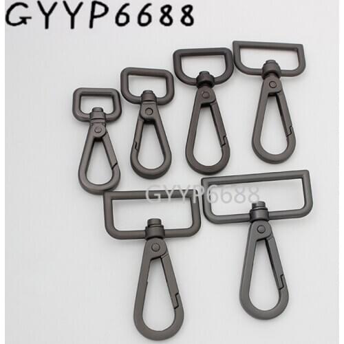10-30-100 pieces 6 size matte gun metal snap hook for DIY leather bag swivel clasp hooks purse fitting