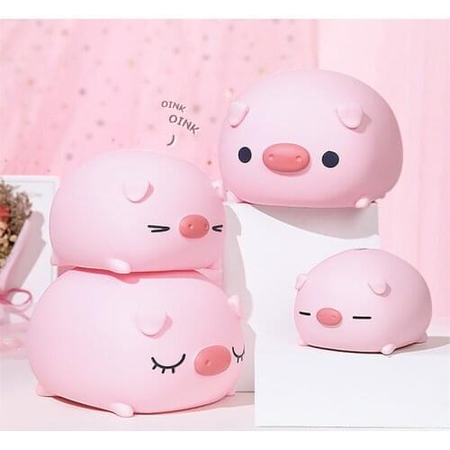 Cartoon Piggy Bank Cute Money Coin Box Kid Toys Squeak Lovely Pig Saving Bank Animal Ornament Storage Saving Box Christmas Gifts