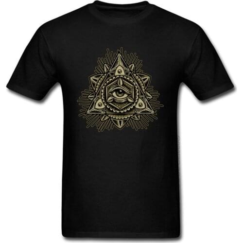 Sacred Trinity Eye Symbol Winter Basic Tops & Tees 2018 Latest Round Neck 100% Cotton Men T Shirt Culture Printing Tee-Shirt New