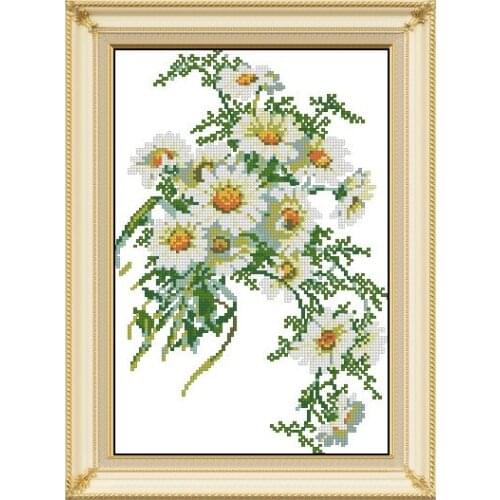 Top Quality Popular Lovely Counted Cross Stitch Kit Chamomile Camomile Daisy Flower Flowers Riolis 582