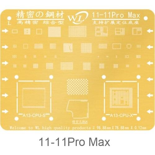 Tool Sets For WL BGA Reball Stencil Kit 0.12mm Mesh Solder Template for iPhone 12 11 XSMAX XS XR X 8 8P 7P 7 6P 6 5 5S