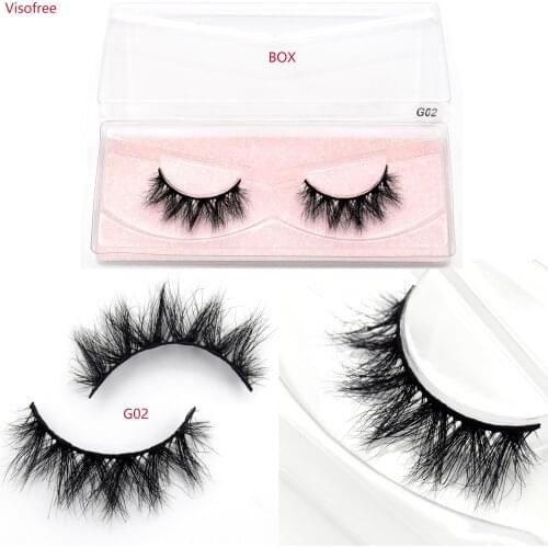 Visofree 3D Mink Lashes 100% Cruelty Free Mink Eyelashes Handmade Natural Short Lashes Reusable Make up Eyelash Black Band Lash